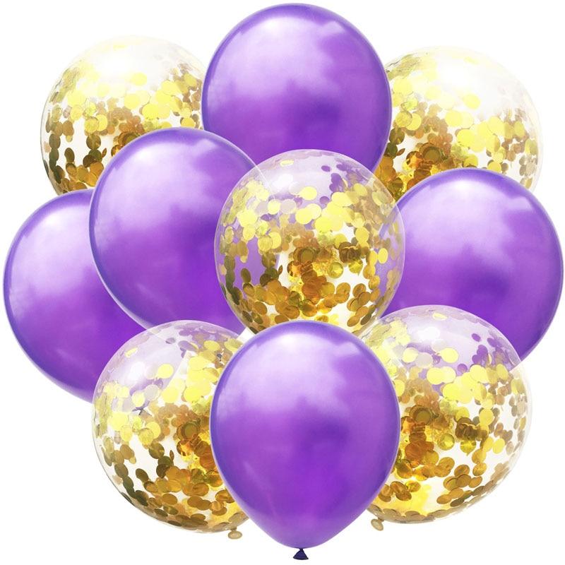 20pcs 12inch Latex Balloons And Colored Confetti Birthday Party Decorations Mix Rose Wedding Anniversary Kids Gift Helium Ballons In Luxury Modern Design