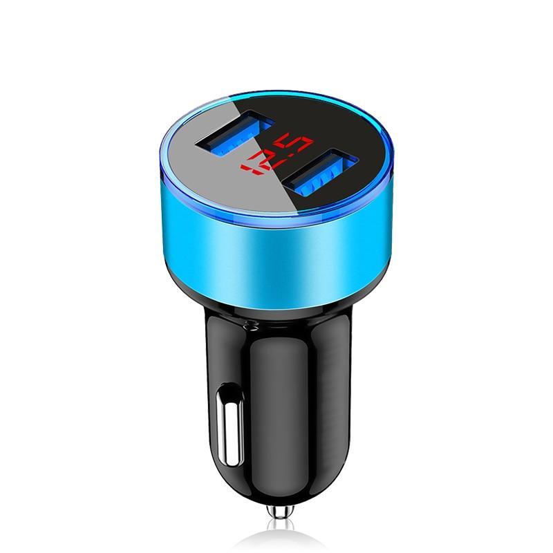 3.1A Dual USB Car Charger With LED Display Universal Mobile Phone Car-Charger Useful Gadgets For Drivers