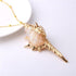 New Boho Conch Shell Amazing Necklace Sea Beach Shell Chain Pendant Elegant Necklace For Women Collier Femme Shell Cowrie Modern Summer Jewelry Bohemian