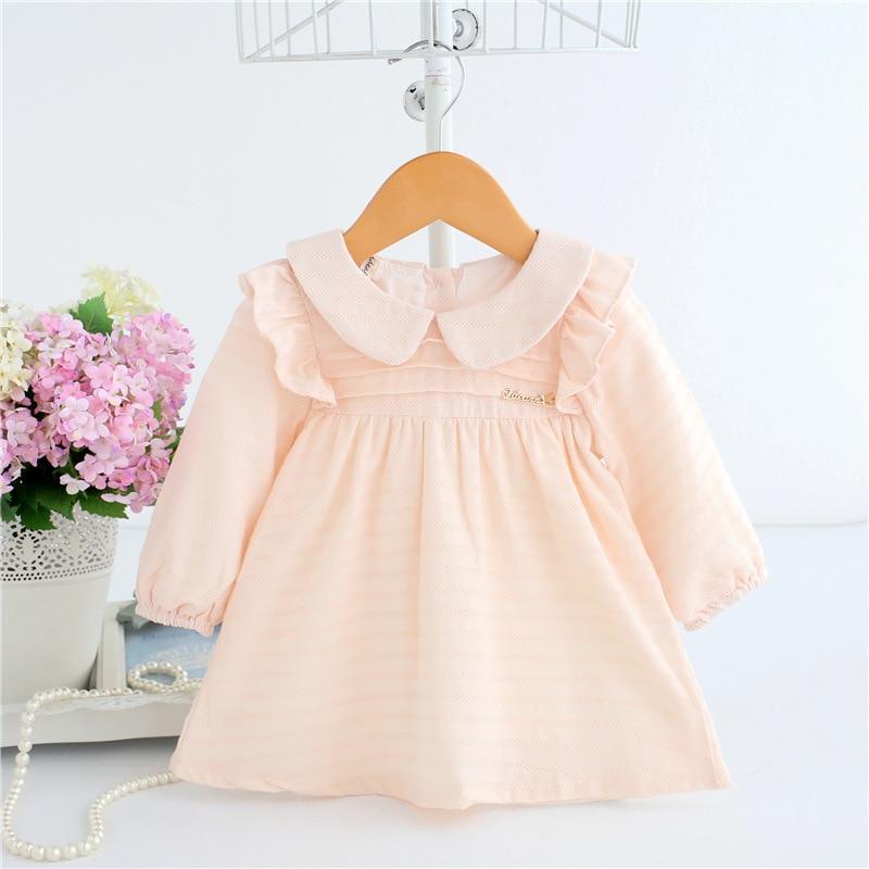 Modern Handmade Collar Kids Baby Girls Dress Newborn Infant Baby Girls Party Dresses For Wedding and Party