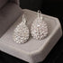 Luxury Fashion Elegant Gold Silver Color Stylish Drop Dangle Earrings With Full Crystal For Woman