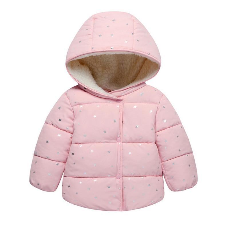 Designer Luxury Elegant New Winter Baby Outerwear Hooded Printed Cotton Padded Jacket and Coats For Babies and Girls Kids