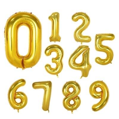 NEW Big Modern 32inch Luxury  Number Foil Helium Balloons For Birthday Party and Celebrations Modern Decoration