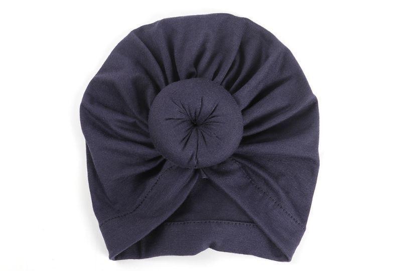 Newborn Toddler Baby Girl Turban Cotton Beanie Hat Warm Soft Cap Solid Knot Soft Wrap In Modern Style