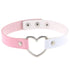 New Fashion Women Men Cool Punk Goth  Heart-Shape Leather Collar Choker Necklace Jewelry Accessories