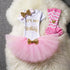 Baby First Birthday Outfits Tutu Tulle for 1 Year Party Fluffy Pink Communion Toddler Christening Gown Dresses For Girls