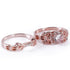 Luxury New Crystal Two-piece Zircon engagement ring Rose Gold Color Zircon Jewelry For Woman