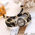 Women Handmade Bracelet Watches New Design Rope Beads Knitting Adjustable Wristwatches Gift For Women and Lady and Girls