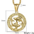 Luxury Gold Men and  Women Zodiac Medalon Necklace Symbol Cool Jewelry Gift