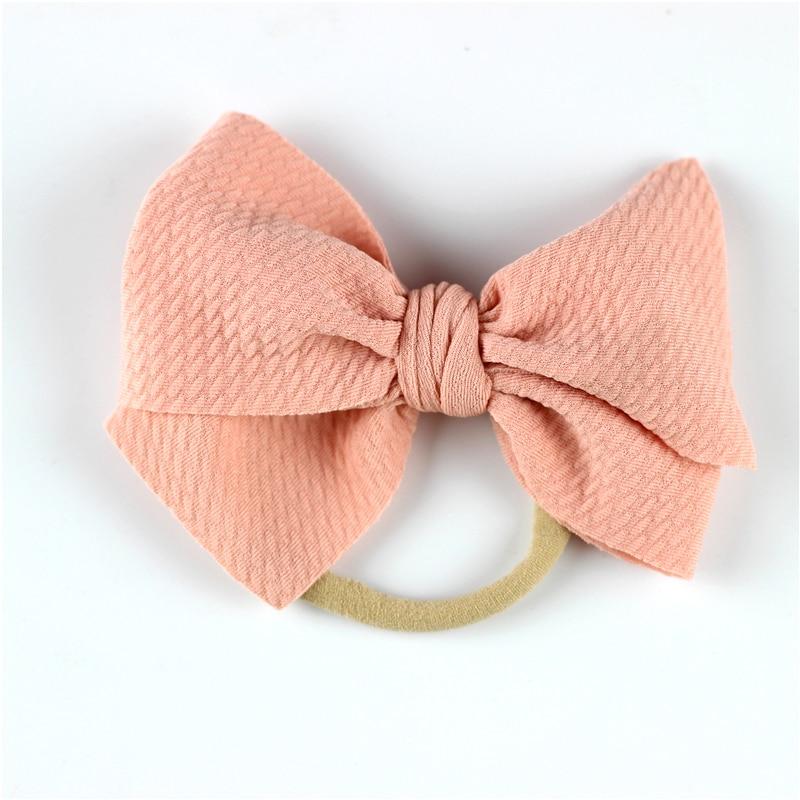 Modern New Headband with Messy Bow Baby Girls Hairbows Infant Solid Large Bow Turban Headwrap Newborn Bow For Girls