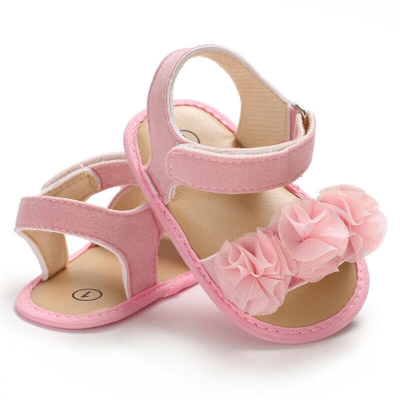 Princess Cute Baby Girls Newborn Infant Floral Sandals Soft Crib Walkers Breathable Shoes Best Baby Gift