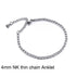 Luxury High Quality Unisex Silver Color Stainless Steel Beach Anklet For Women and Men Luxury Brecelet for Hand or Leg Chain Foot Jewelry