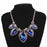 Luxury Vintage Women Necklace With  Big Crystal Jewelry Silver Color Chain Maxi Necklaces