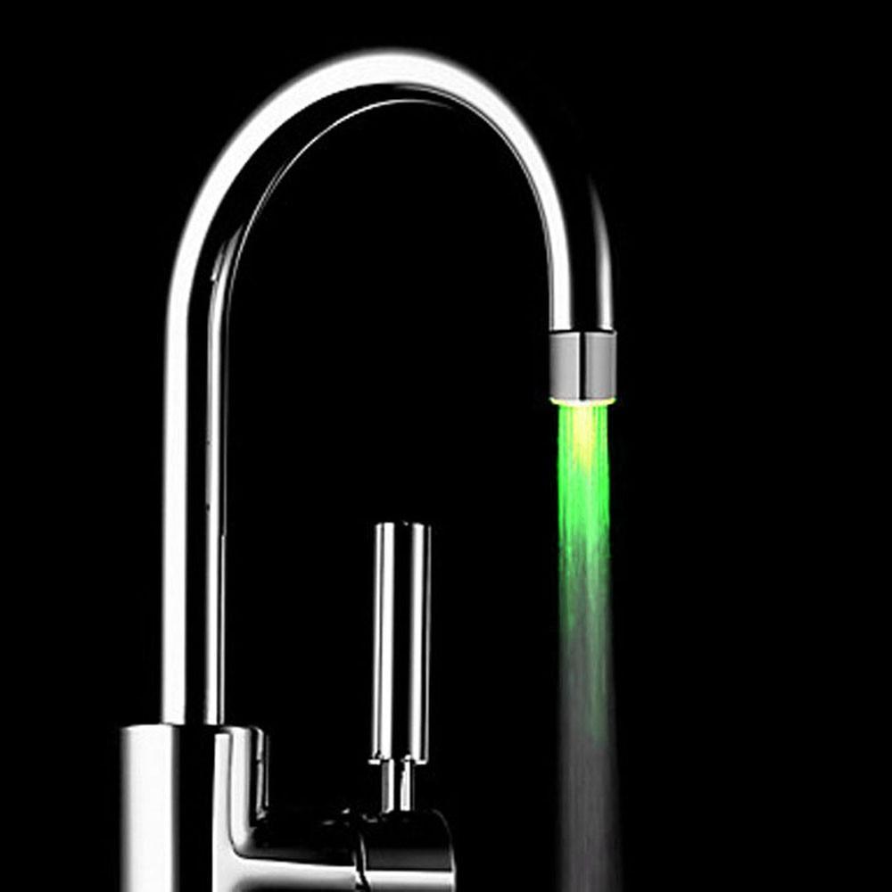 STEVVEX Home LED Water Faucet Creative LED Light Shower Head Water Romantic 7 Color Change   Home Bathroom Glow Lamps