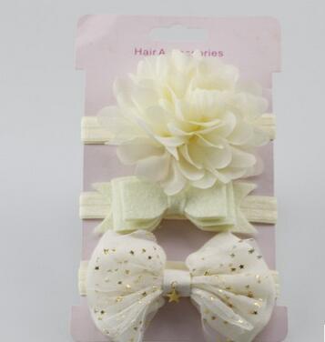 Handmade Vintage Retro Baby Elastic flower Headband Bowknot Hairband Toddler Infants For Baby