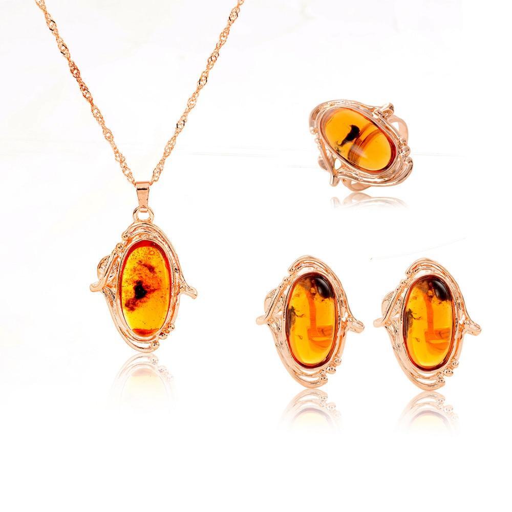 Amazing Jewelry Sets Cultural African Bridal Gold Color Necklace Earrings Ring Wedding Crystal Women Fashion Jewelry Set