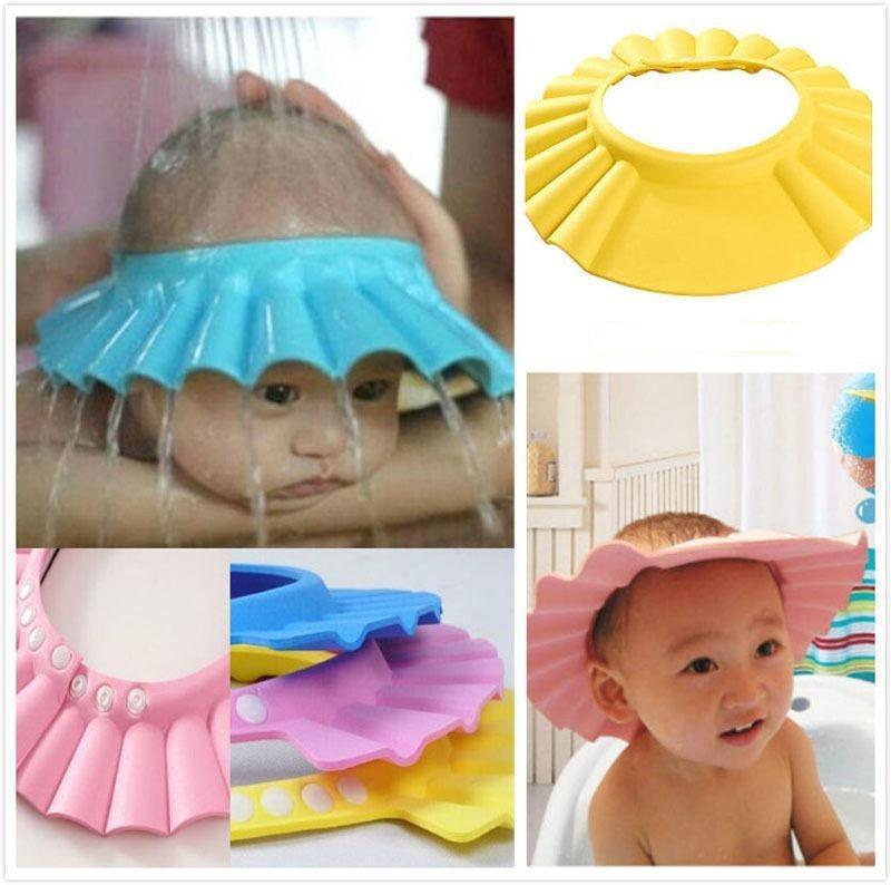 Brand New Baby Children Kids Safe Shampoo Bath Shower Cap Sheild Hat Wash Hair Shield elastic Cap For Kids In Modern Deign