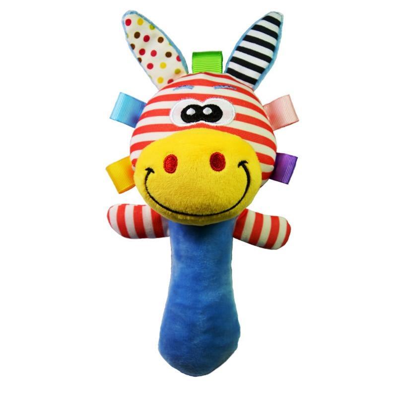 Newborn Baby Toys 0-12 Months Cartoon Baby Plush Rattle Mobile Bell Toy Infant Toddler Early Educational Toys For Kids