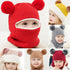 Modern New Kids Winter Hats Ears Girls Boys Children Warm Caps Scarf Set Baby Knitted Cute Cap For Winter For Boys and Girls