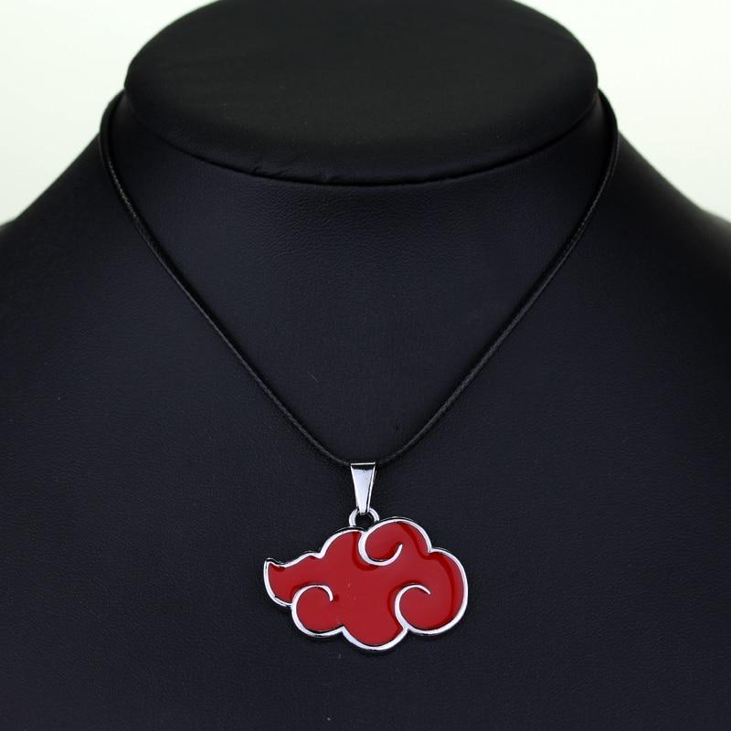 New Modern Japanese Anime Cosplay  Akatsuki Elegant Red Cloud Sign Metal Pendant Luxury Necklace Women Men Necklace