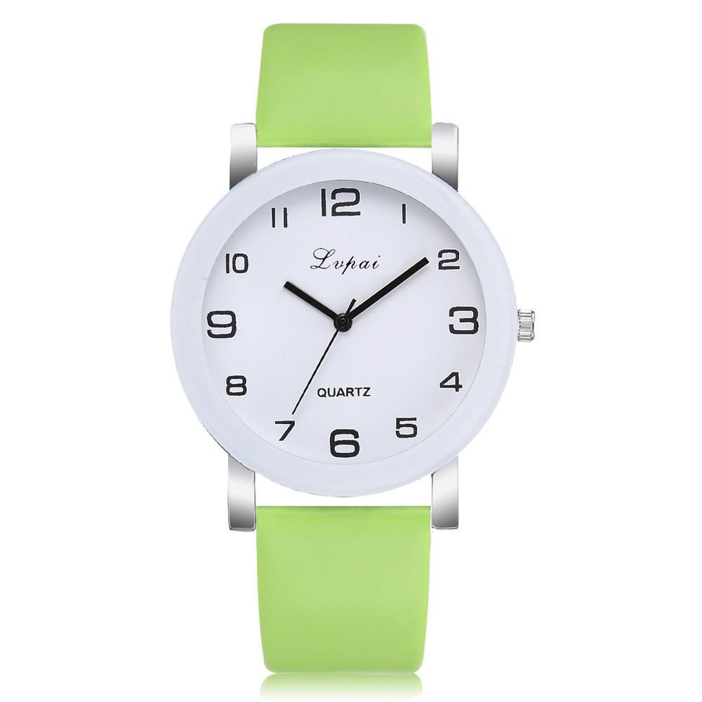 Woman's Watch Fashion Simple White Quartz Wristwatches Sport Leather Band Casual Ladies Watches For Women and Girls