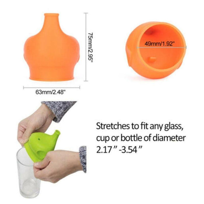 Durable Animal Shape Strong Suction Nozzle Bottle Cover Mouth Cup Drink Bottle Spill-proof Caps For Children Easy Baby Grip