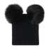 New Trend Baby Winter Hat Knitted Warm Double Fur Pompom Caps Beanies For Girls In Modern Design