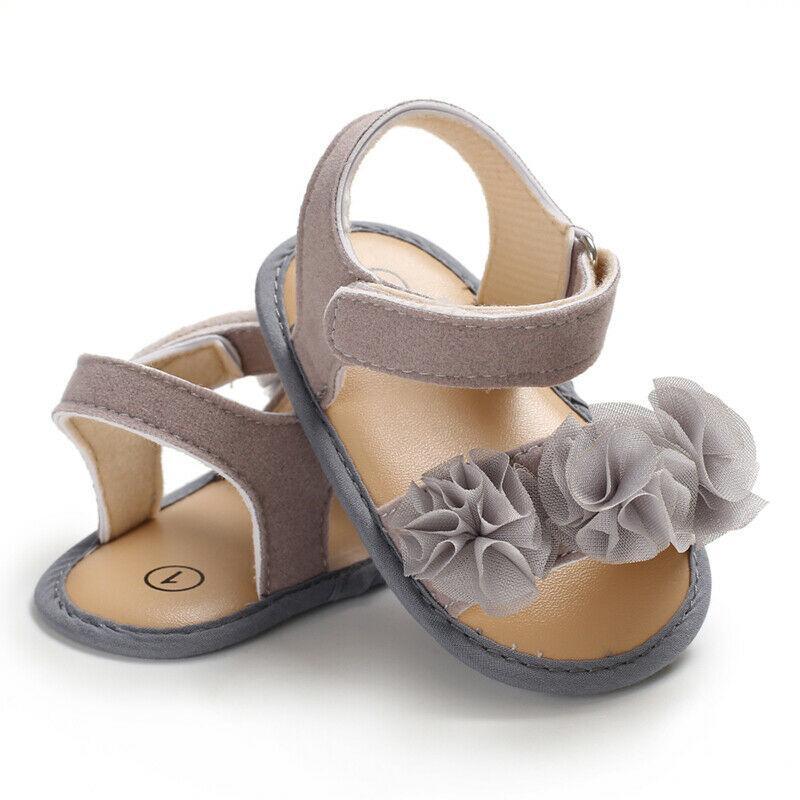 Princess Cute Baby Girls Newborn Infant Floral Sandals Soft Crib Walkers Breathable Shoes Best Baby Gift