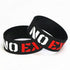 Silicone Wristband Black Motivation No Excuses Modern Wide Sports Activities Rubber Bracelets & Bangles For Man and Women