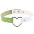 New Fashion Women Men Cool Punk Goth  Heart-Shape Leather Collar Choker Necklace Jewelry Accessories