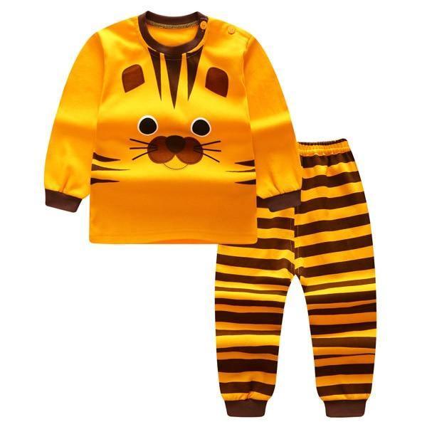 Modern Luxury Baby Boy Clothes Cotton Clothing Sets Cartoon Long-sleeved T-shirt Pants Infant Clothes 2pcs Ste For Boys and Girls Kids