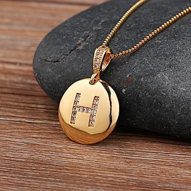 Women Girls Initial Gold Letter A - Z  Necklace Luxury Jewelry Perfect Gift Cool Style For Girls