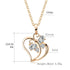 Luxury Diamond Shiny Trendy Cubic Zirconia Butterfly Heart Necklace Pendant For Women InGold Color Neck Chain For Ladies New Jewelry Collection