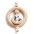 Modern Wooden Rattle Beech Bear Hand Teething Wooden Ring Baby Rattles Play Educational Toys For Kids