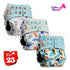 Modern Luxury Printed Washable Real Cloth Pocket Nappy,3 nappies/diapers Set For Girls and Boys Baby In Elegant Style