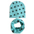 Modern New Trend Baby Hat Scarf Star Prints Cotton Children Boys Girl Cap Beanie Neck Collar Scarf Autumn Winter Warm Kids Hats For Kids