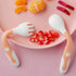 2Pcs Bendable Baby Spoon Fork Set Toddler Infant Learning Tableware Flatware Utensils Kids Cutlery With Storage Box