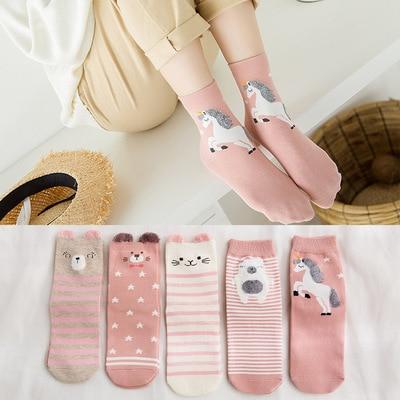 5pairs 100% Cotton Unisex Baby Socks for Girls&boys Children Soft Winter Cute Cartoon Socks Set For Baby