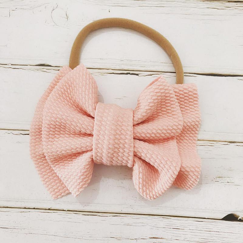 Modern Fashion Floral Headband Newborn Baby Elastic Hairbands Pearl Fresh Style Bow Knot For Girls