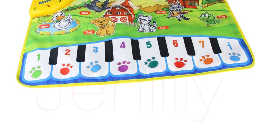 Baby Piano Mats Music Carpets Animal Barking Pad to Play Baby Toys Learning Musical Instrument Toys for Children Kids