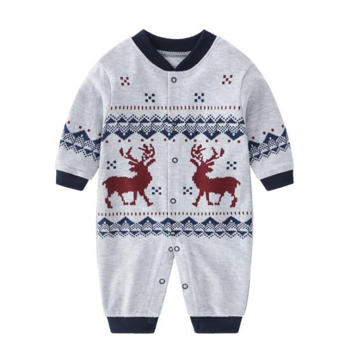 Modern Printed Jumpsuits Gentleman Autumn Long Sleeves Rompers Cotton Baby Clothes for Boys and Girls Outfits Style