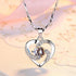 New Luxury Crystal CZ Heart Pendant Choker Necklace 925 Sterling Silver Chain Necklaces For Women In Wedding Jewelry Style