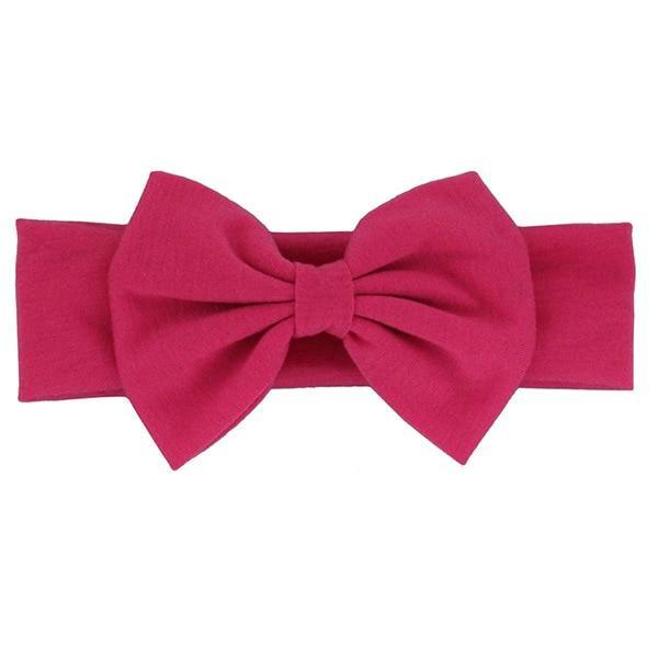 Cotton Elastic Newborn Baby Girls Solid Color Headband Bowknot Hair Band Children Infant Headband Bow for kids