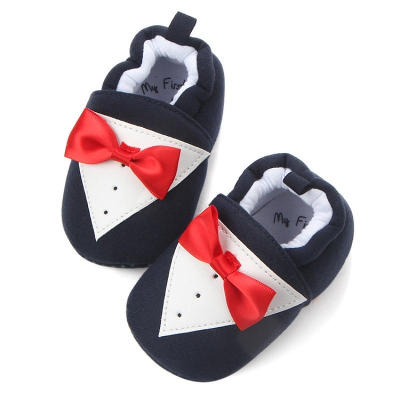 Modern Elegant Baby First Walkers Infant Newborn Autumn Winter Butterfly-knot Cotton Kids Soft Pre walker Shoes For Boys