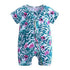 Summer Newborn Fashion Boy and Girls Printed Flower Short-sleeved Romper /  jumpsuit For Kids