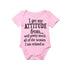 Newborn Baby Girls Cotton Romper Short Sleeve Print Letter Jumpsuit Clothes Outfit With Message For Girls