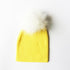 Trend New Winter Children Boy Girl Crochet Artificial Pompom Hat Knitted Toddler Kids Caps With Pompon Baby Beanie For Girls and Boys