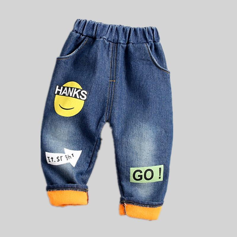 Winter Warm Baby Girls Pants Cotton Denim Digital , Outfit for Infant Clothing Newborn Toddle Boys Trousers