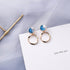 Style Blue Color Modern Fashion Elegant Geometric Dangle Earrings For Women New Luxury Cute Pendants women Jewelry