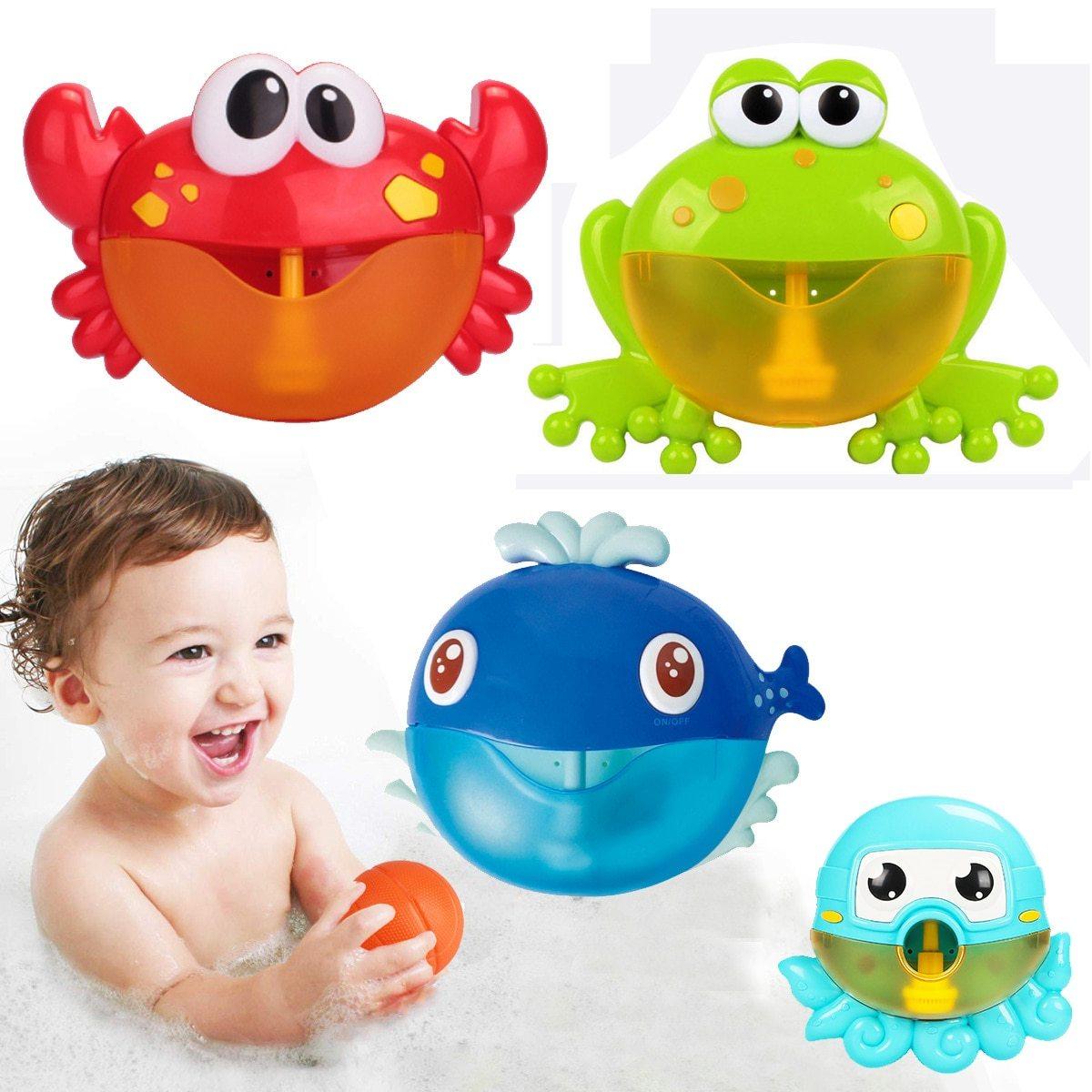 Baby Educational Bubble Machine Music Kids Bath Toy Bathtub Soap Automatic Bubble Maker Baby Bathroom Toy For Children